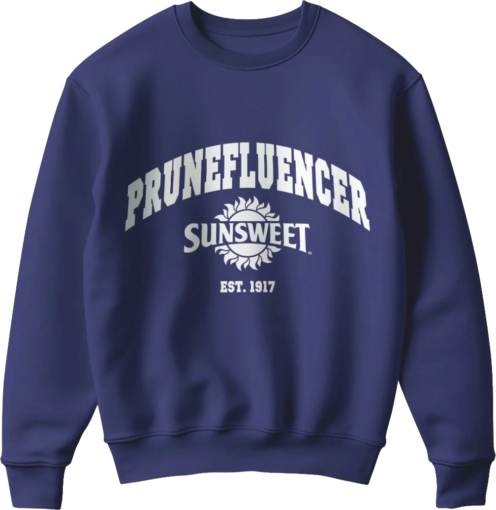 Navy Prunefluencer sweatshirt